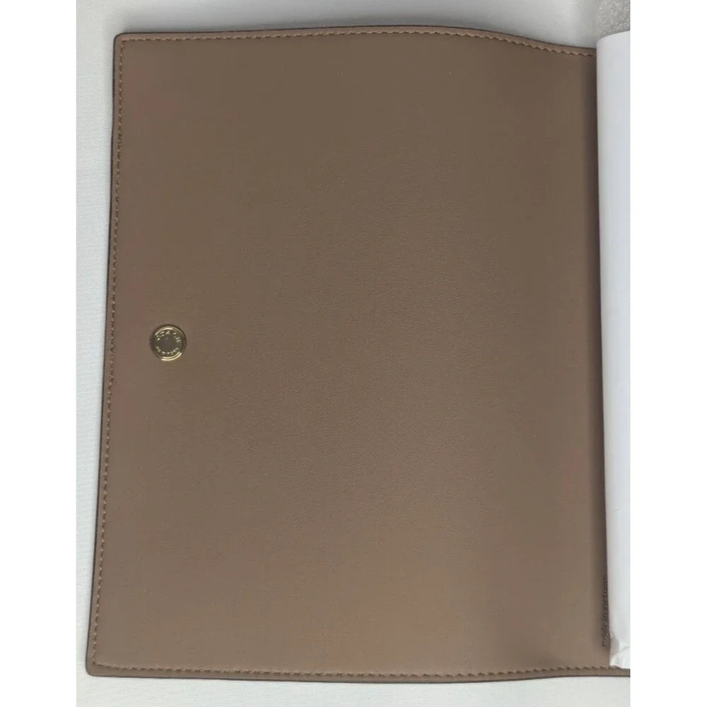 Coach Notebook in Signature Canvas w/ Smooth Leather Details - Khaki, NWT - Picture 3 of 5